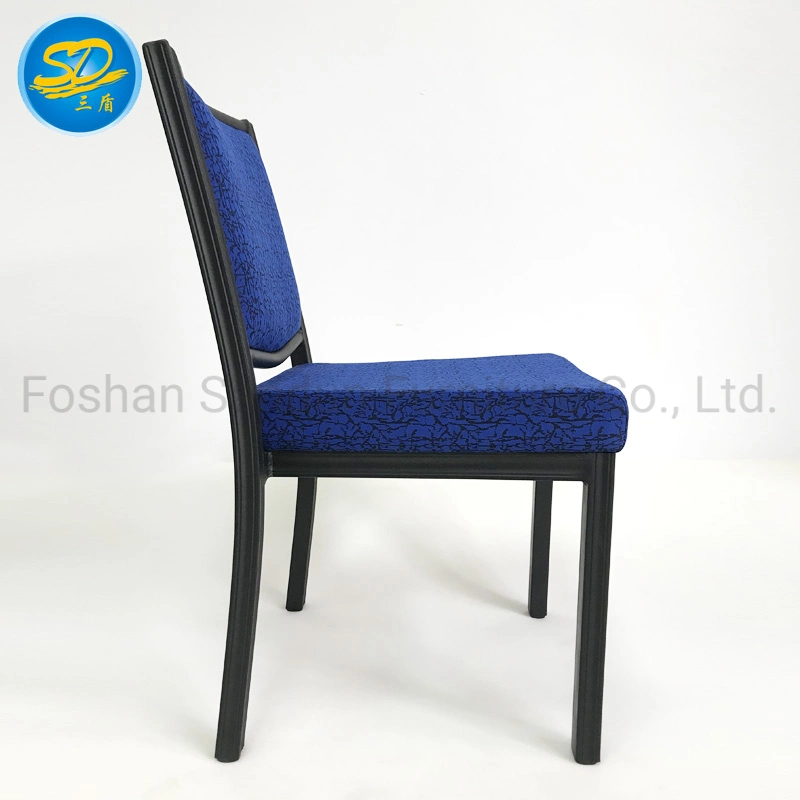 Hot Sale Hotel Restaurant Wood Grain Imitated Metal Aluminum Iron Chair Dining Furniture