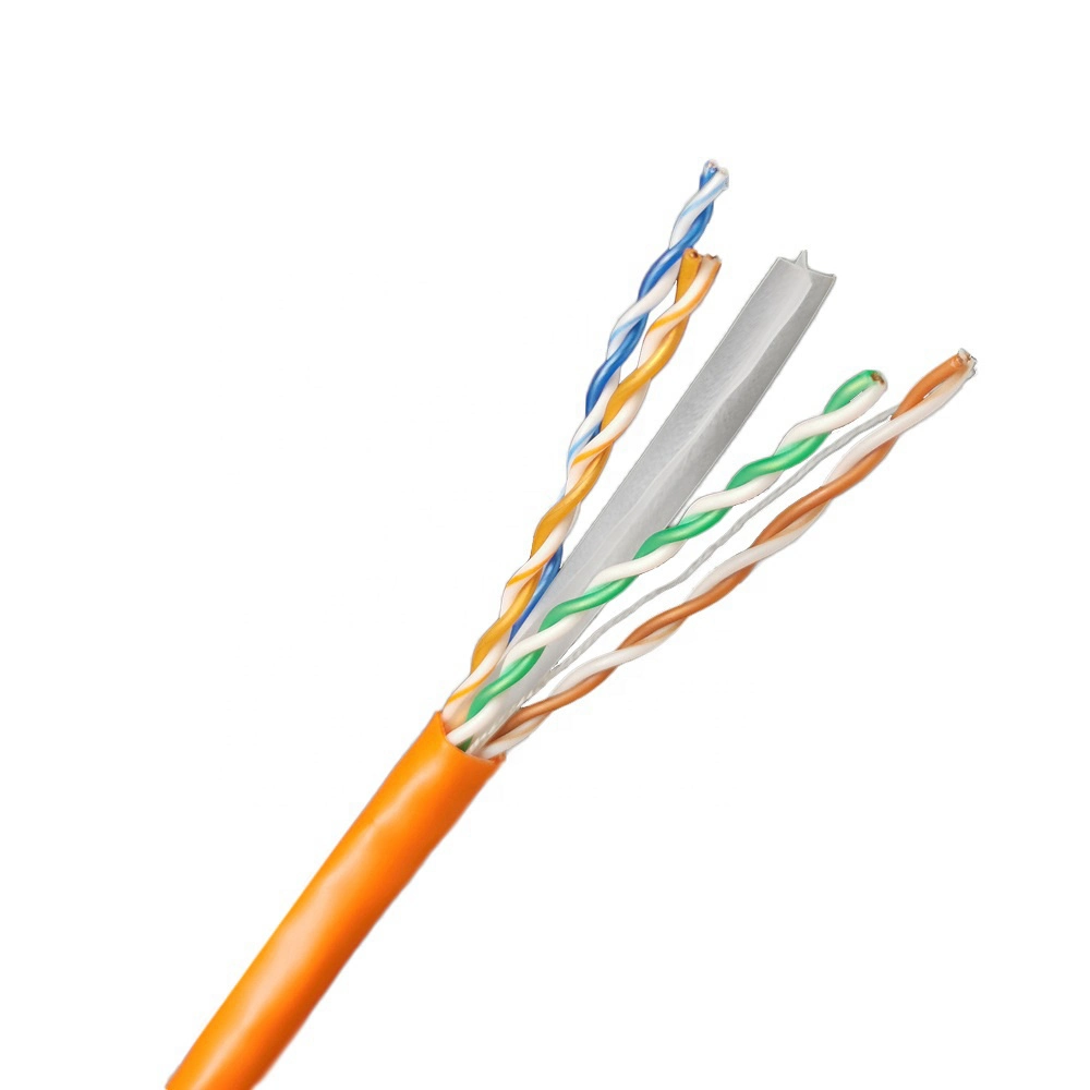 Conductor de cobre UTP CAT6 HDPE Separador aislante PE/LSZH Revestimiento de PVC/Cable LAN