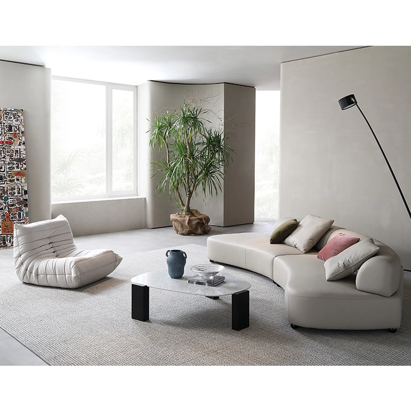 Pure White Living Room Sofa Set