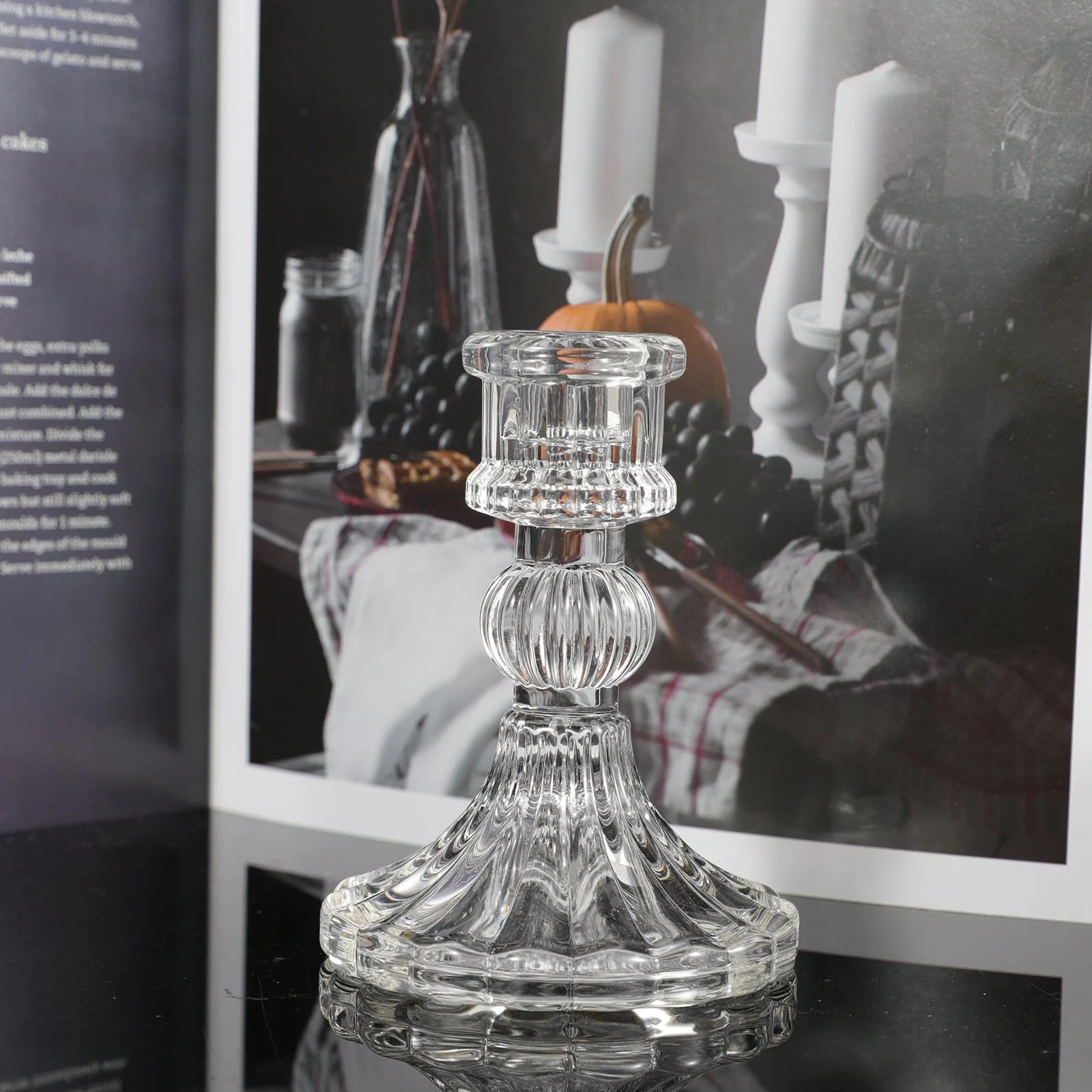 Nouvelle arrivée transparent Crystal verre bougies porte-bougies verre Candelabra