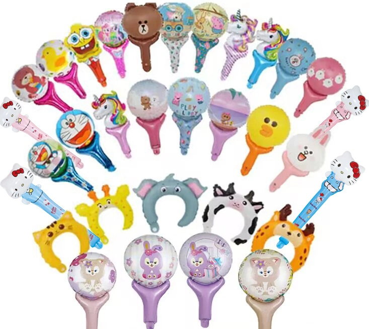 Gift Handheld Stick Cartoon Aluminum Film Balloon Children's Toy Balloon Stick