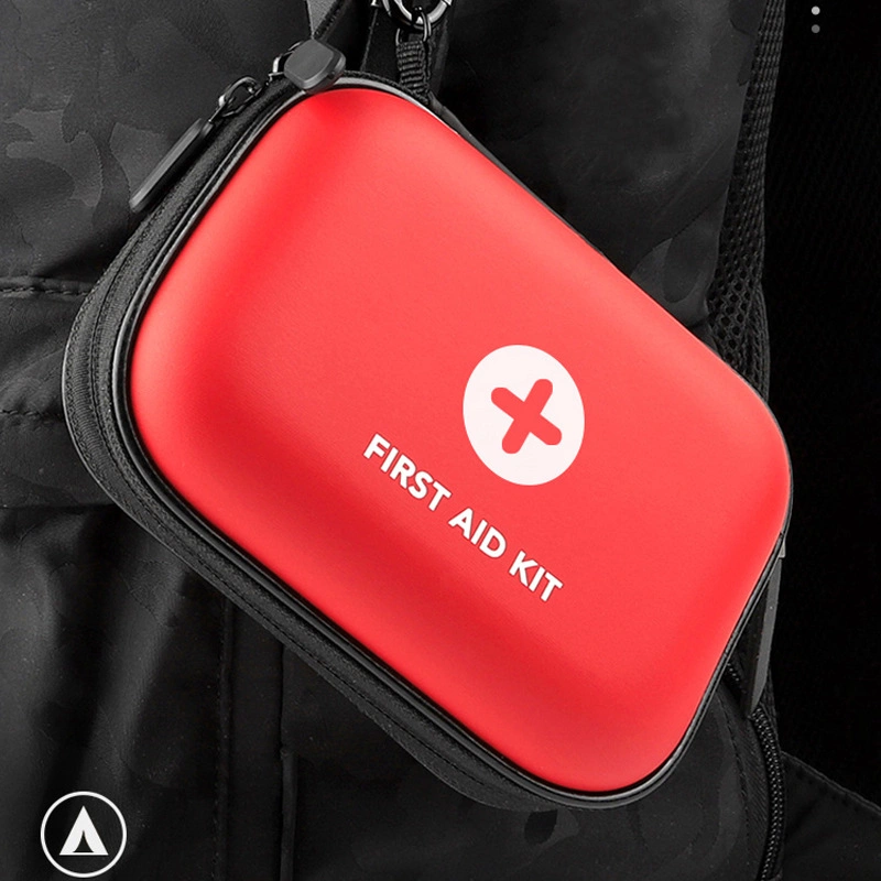 Small First Aid Kit, Essential Emergency Trauma Medical Supplies Packed in a Red Waterproof Box, Perfect for Car Home Office Travel Outdoor Camping Hiking