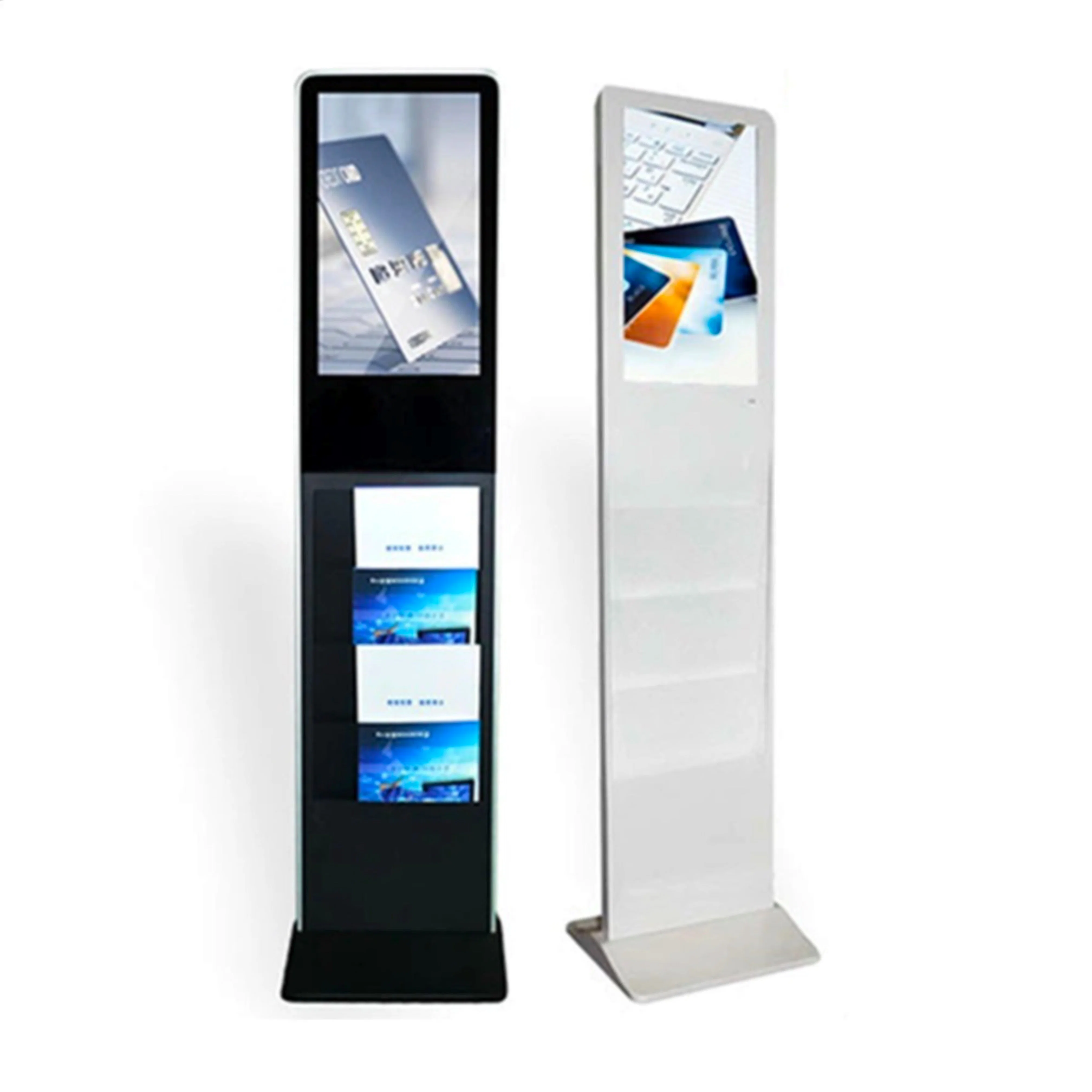 Narrow&Small Type Paper Album Holder LCD Digital Signage Android 21.5inch with Touch Floor Standing Advertising Display