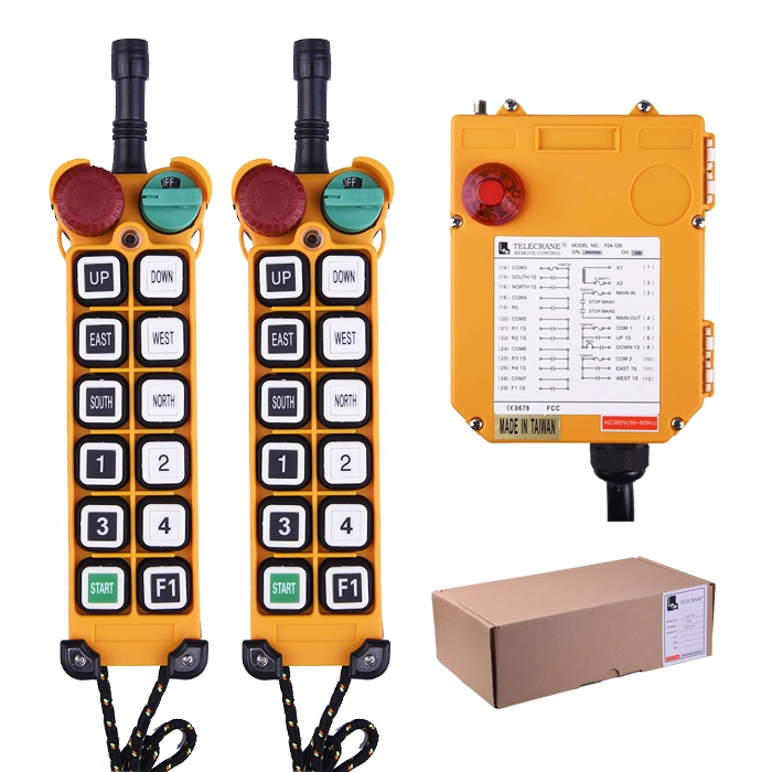 F24-12s única velocidade 12 Channel Wireless Guindaste Guincho Eléctrico Rádio Industrial de Controle Remoto