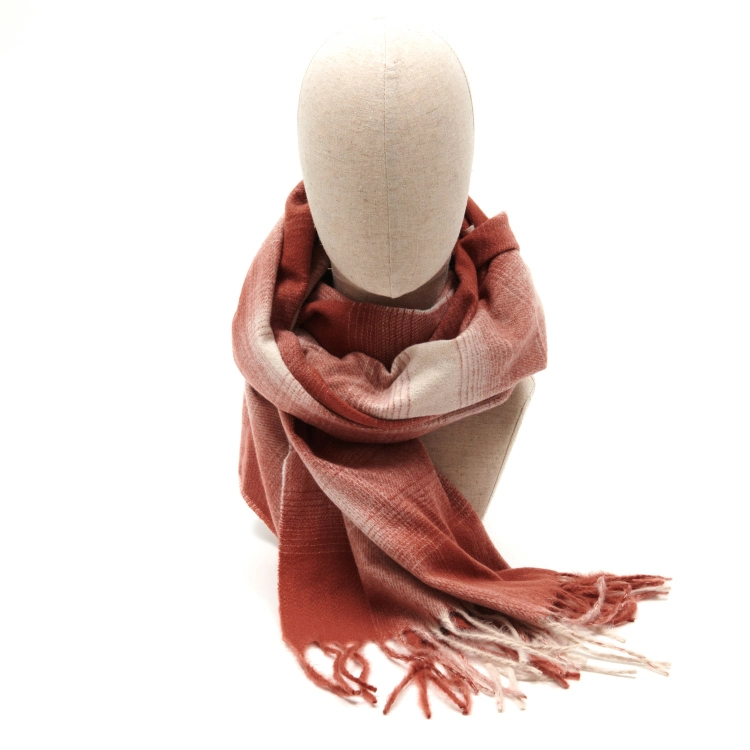 Fular tejido de moda personalizado Red Long Scarves para Damas