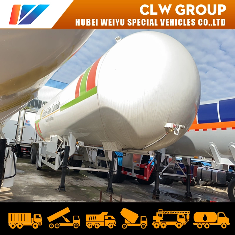 Hot Sale China Pressure Vessel 60m3 60cbm 60000litres Liquid Propane Gas Transport Tanker 3-Axles Trailer 30mt 30tons LPG Delivery Tank Trailers