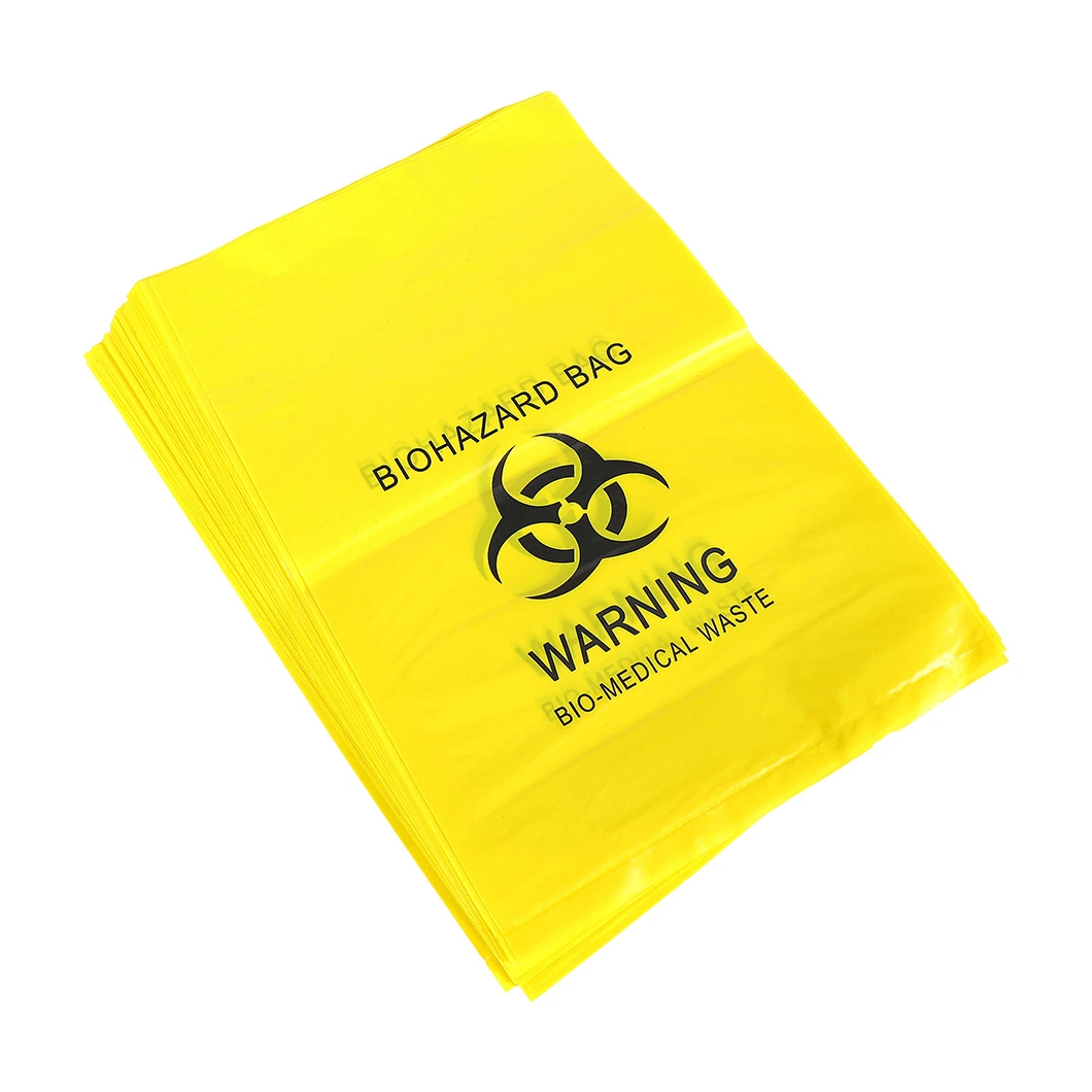 Medical Biohazard Waste Bags Yellow Disposable Plastic Biohazard Garabge Bags