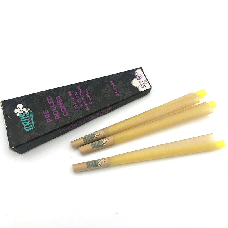 2022 Custom Natural Smoking Pre Rolled Cones Rolling Papers with Tips