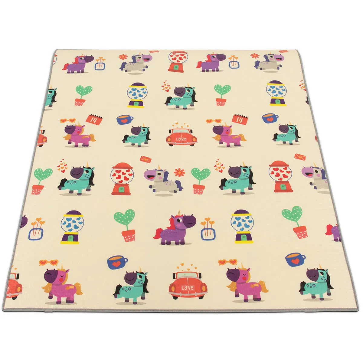 180*200cm 72*80 Inch XPE Foam Baby Crawl Play Mat Non-Toxic BPA Free Reversible Cartoon Design Kids Infant Playmat with Wholesale/Supplier to Amazon