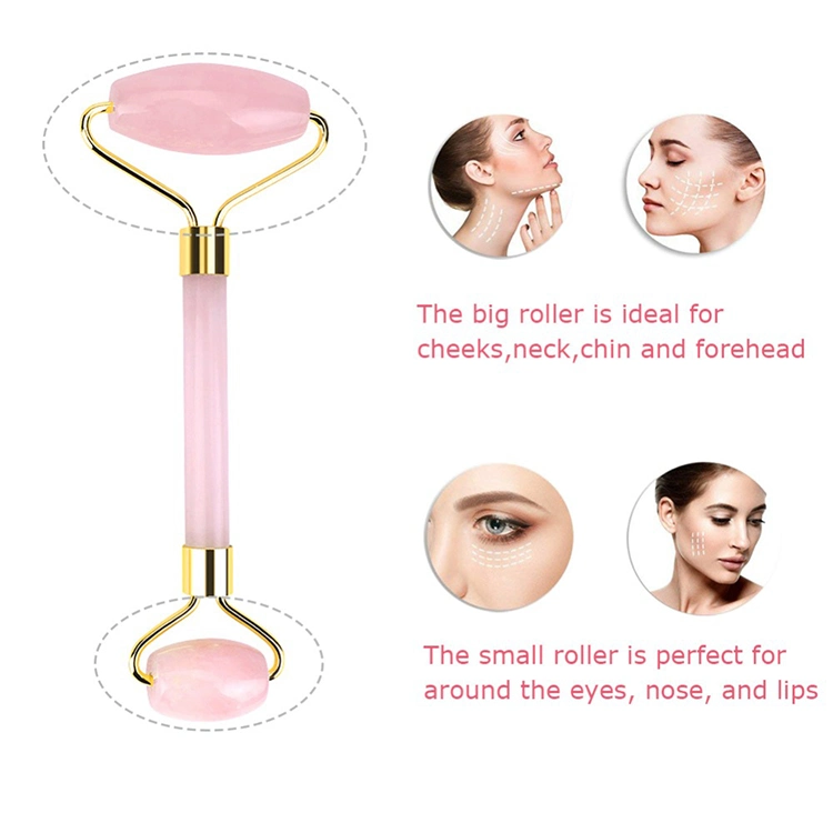 Wholesale/Supplier Stone Gua Sha Crystal Beauty Pink Rose Quartz Facial Massage Tools Face Jade Roller