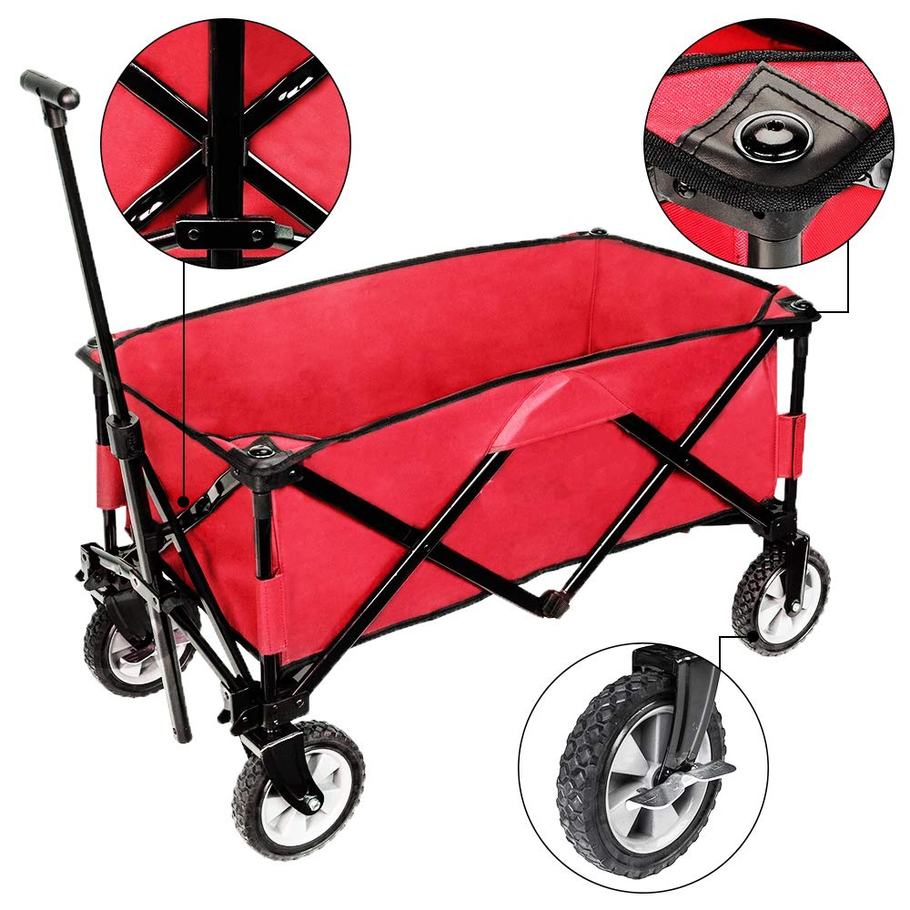 Faltbar 90L große Kapazität Schubkarre Ultraleicht Tragbarer Trolley Camping Outdoor