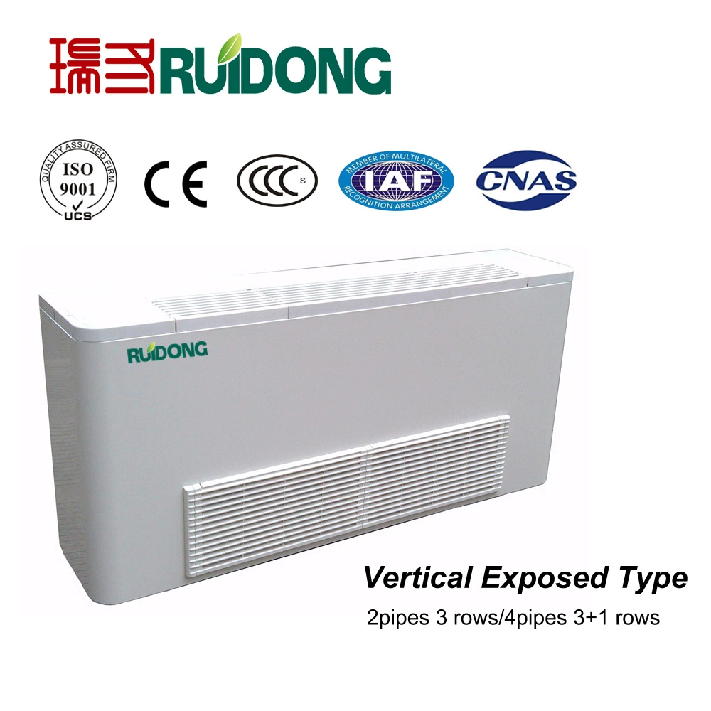 2 Rows Standard Unit Vertical Exposed Type Fan Coil Unit HVAC for Shopping Malls