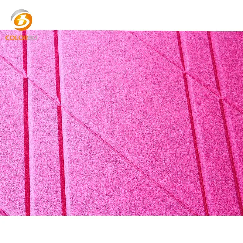 100%Pet Wall Covering Decoration Material Polyester Fiber Sound Absorption Acoustic Baffle Panel