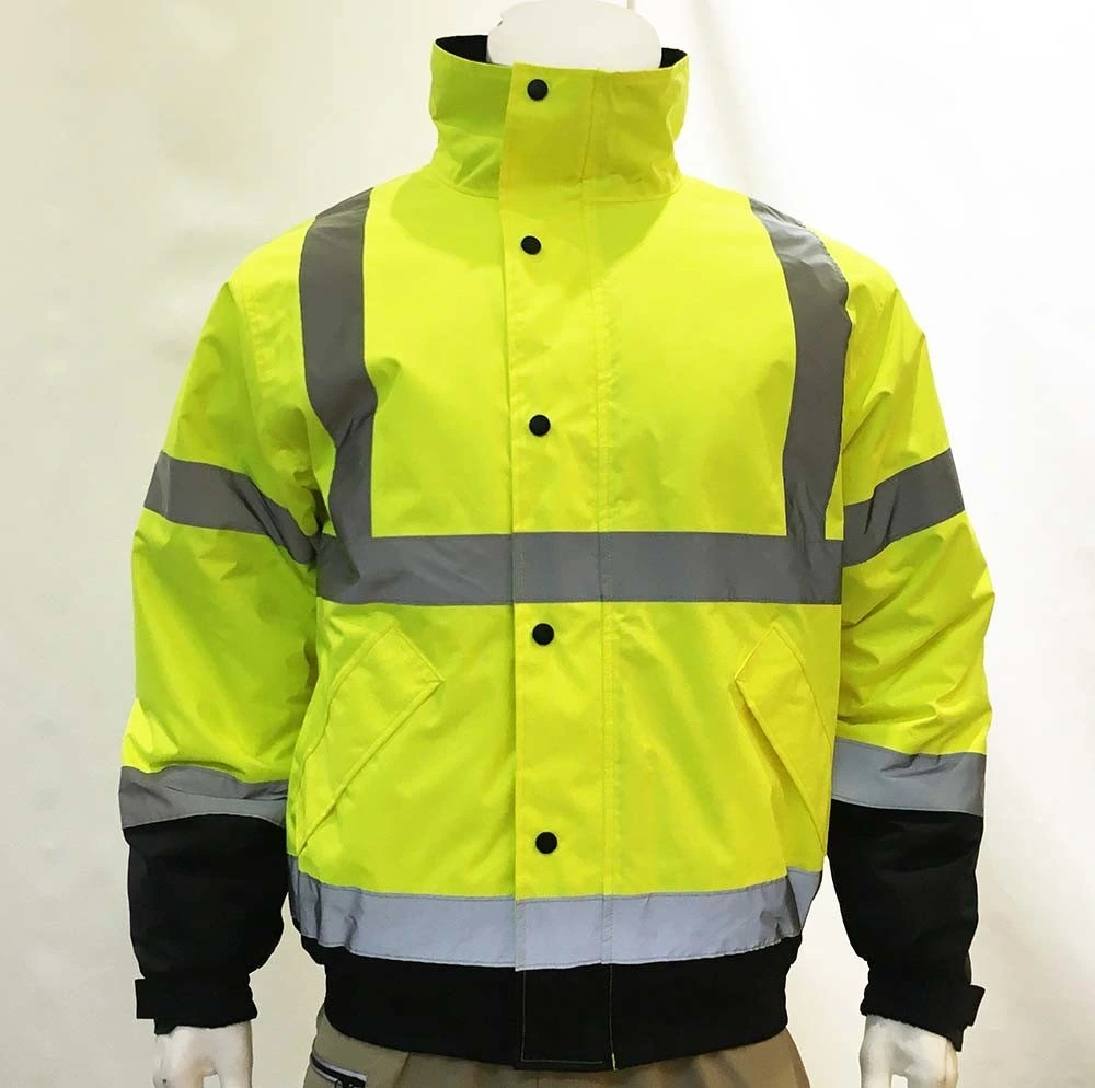 Breathable Hivisibility Jacket Winter Protective Clothing Safety Bomb Work Wear