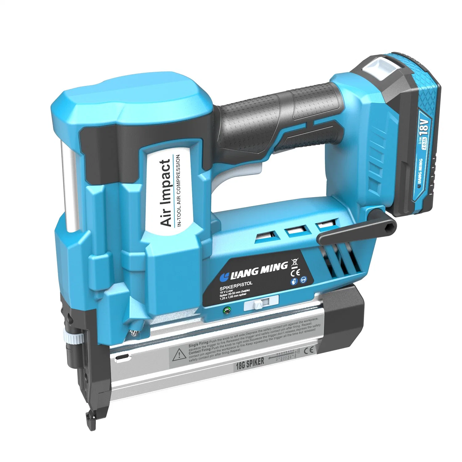 Pistolet à ongles Air impact Professional à batterie lithium rechargeable 18 V/20 V.