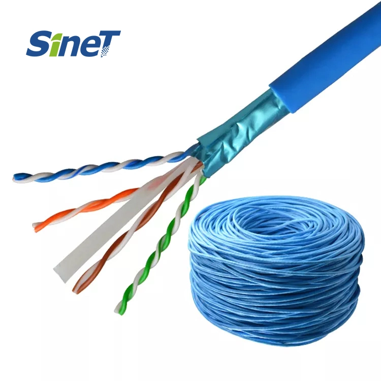 شبكة LAN للشبكة المحمية من نوع PVC LSZH FTP F/UTP STP Cat5e كابل