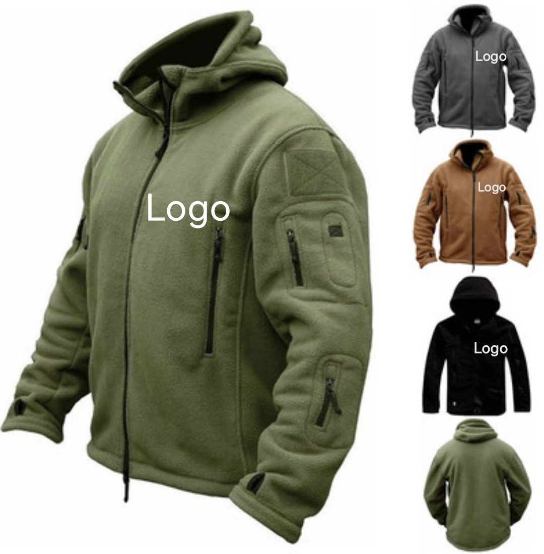 Wholesale Outdoor Winter Warm Fleece Men Hoodie Coat Padded Jacket