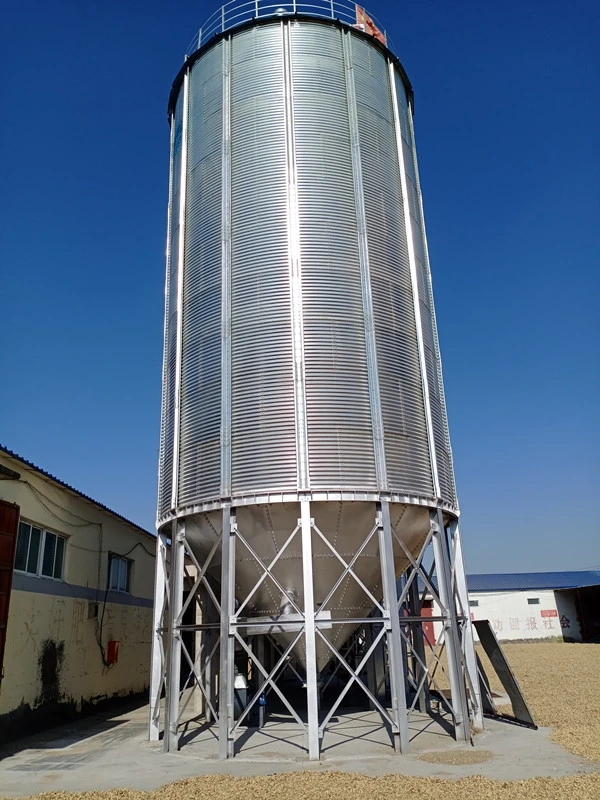 50 100 500 1000 1500 2000 Tons Galvanized Steel Corn Sorghum Silo for Grain Storage