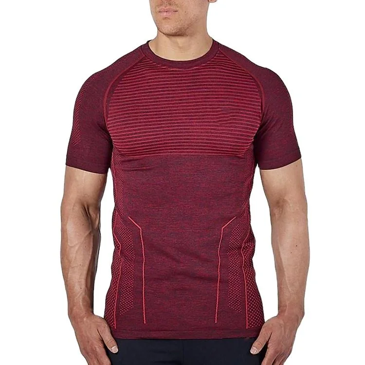 Wholesale/Supplier Custom Sport Fitness Wear Short Sleeve Seamless Bodybuilder Gym T Shirt for Men