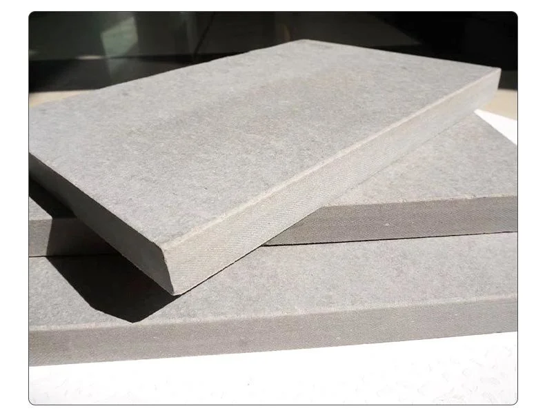 Panel de pared personalizable reforzado de alta densidad media con cemento de fibra Revestimiento de pared material de construcción 4mm Fibra de cemento de la placa para interiores Al aire libre