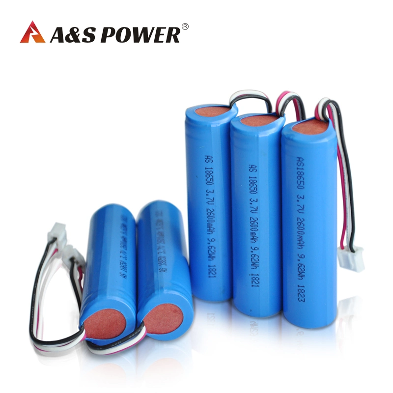 UL2054, CB, CE, Kc, Un38.3 Approved Best Quality 3.7V 18650 2600mAh Rechargeable Li-ion Battery for LED Lighting