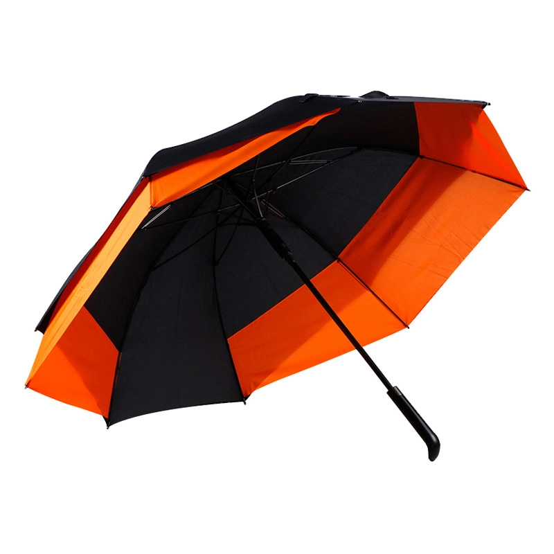 28" X8K Double Layer Vented Golf Umbrella Telescopic Flexible High quality/High cost performance Canopy Vented Unique Umbrella