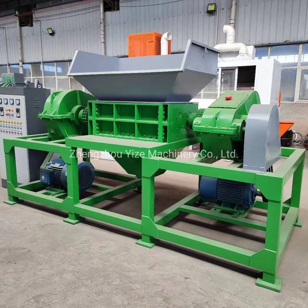 Stable Waste Plastic Recycling Crusher Double Shaft Shredding Recycling Machines Carton Tyre Shredder