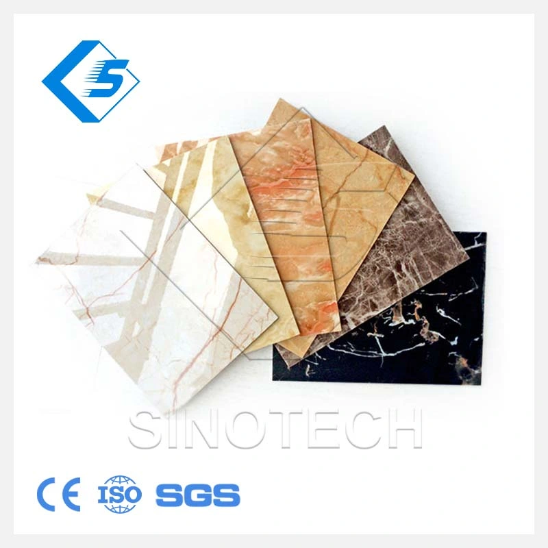 Sinotech plástico de alta eficiencia UPVC/PVC imitación de mármoles de la Junta de Hoja Artificial de la Junta de mosaico con barniz UV de la línea de producción de extrusión con CE