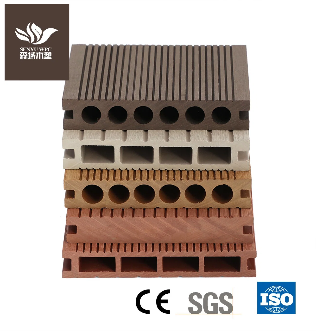 China Outdoor Hollow WPC Wood Plastic Composite Decking Board