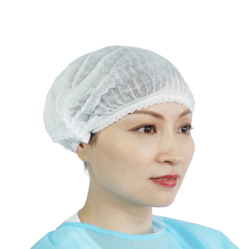 Customzied Package Disposable Protective Hair Nets Soft Bouffant Caps