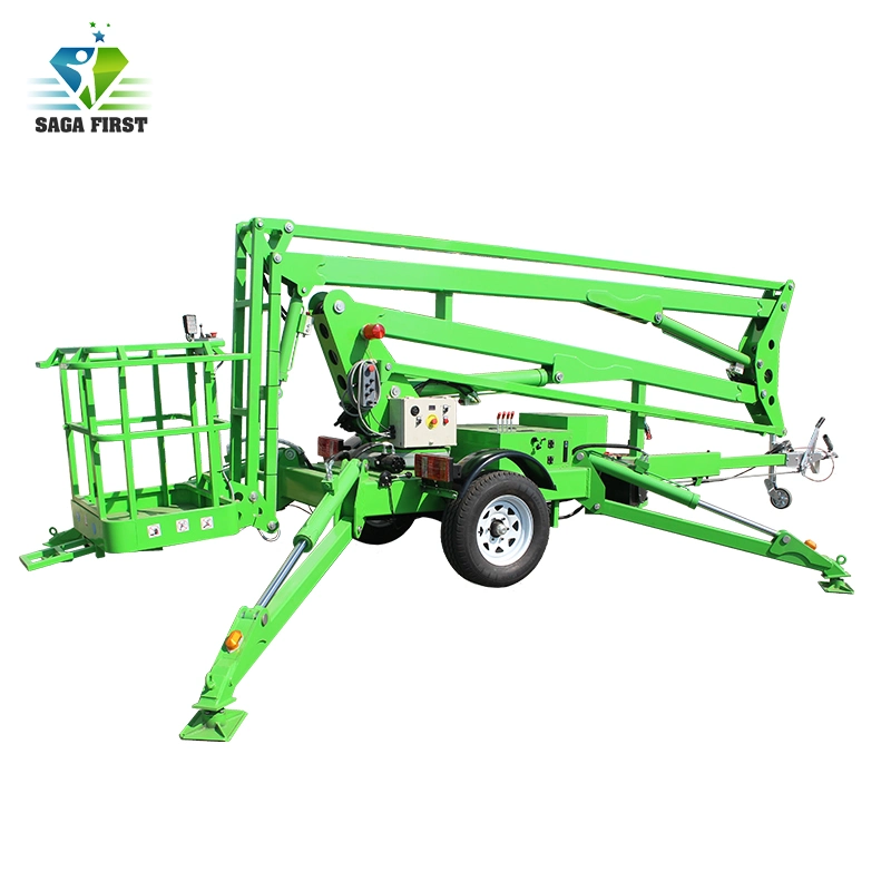 16m China Small Towable Spider Articulated Cherry Picker Trailer Mounted Boom Lifts with Jlg Genie Design