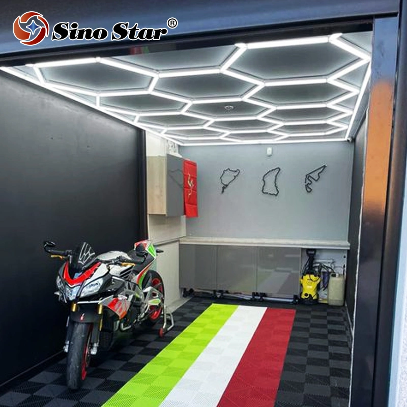 Auto Beauty Station Auto Wash Garage LED Hexagon Licht Showroom LED-Beleuchtung für Garage mit Sechskant