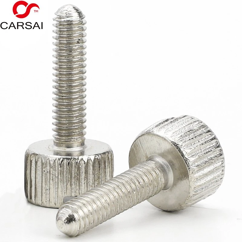 Carbon Steel Nickel-Plated White Zinc Plated Stainless 304 Lotted Pan Round Head Vertical Knurled Coin Slot Straight Hand Thumb Screw Wholesale/Supplier Manufacturer