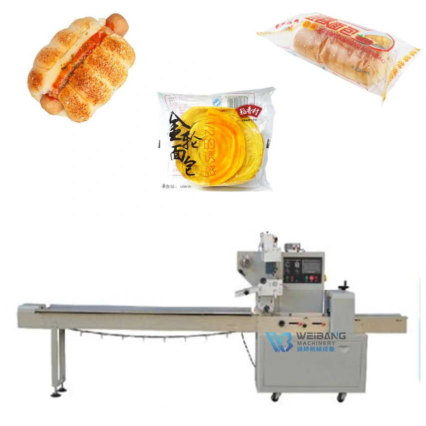 3axis Servo Motor Pillow Moon Cake Chocolate Bakery Bread Bag Flow Packing Machine