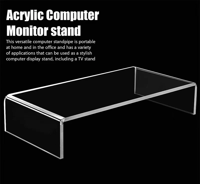 Qcytransparent Acrylic Desktop Laptop Raised Display Stand