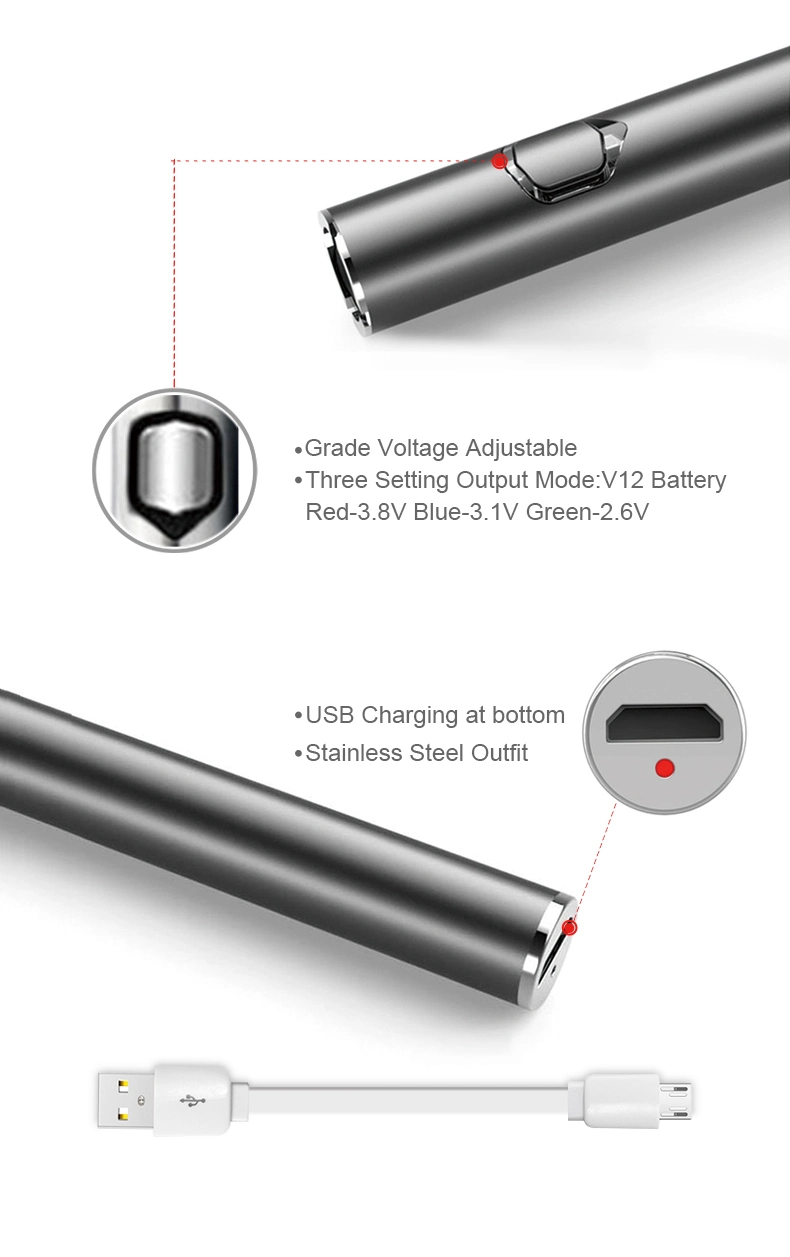 2022 Nouveau Thread e cig EGO 510 Vaporisateur les Cookies de la batterie la batterie avec une tension variable réglable