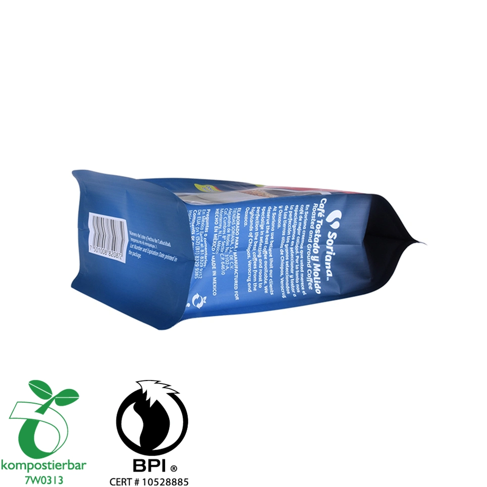 Block Bottom Coffee Bag Plastics Material with Customized Printing