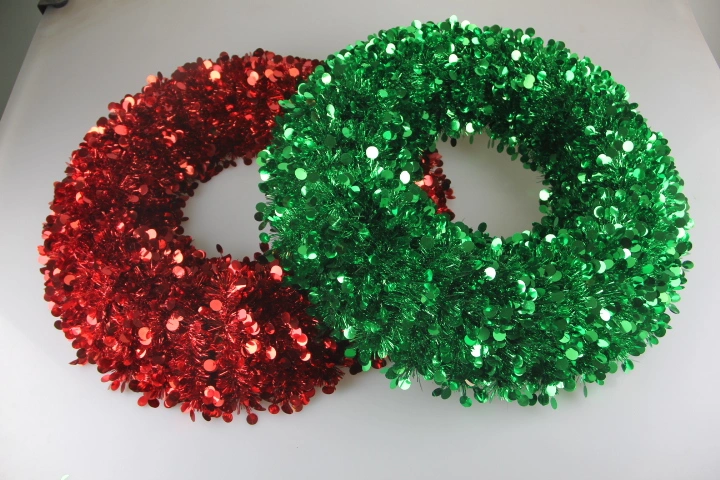 Wall Decor Christmas Indoor Hanging Tinsel Garlands & Wreaths