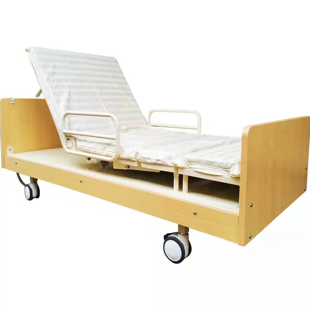 High End Quality Hot Sale Wooden Hospital Bed Nursing Home Bed Rotating Bed