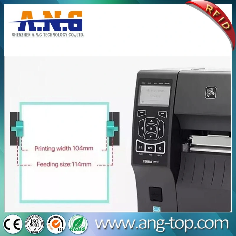 طابعة Zt411 Passive RFID Printer Desktop Industrial UHF Label الحرارية طابعة الرمز الشريطي