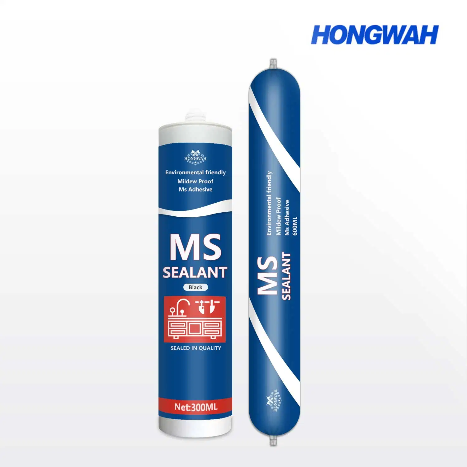 Indoor Kitchen Aluminum Wood Stone Glass Ms Sealant Ceiling Plaster Line Caulking Adhesive Anti-Mildew Antibacterial Glue