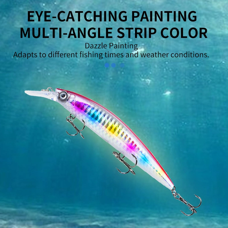 2023 New 130mm 36g 3D Sinking Heavy Wobbler Hard Minnow Fish Lure