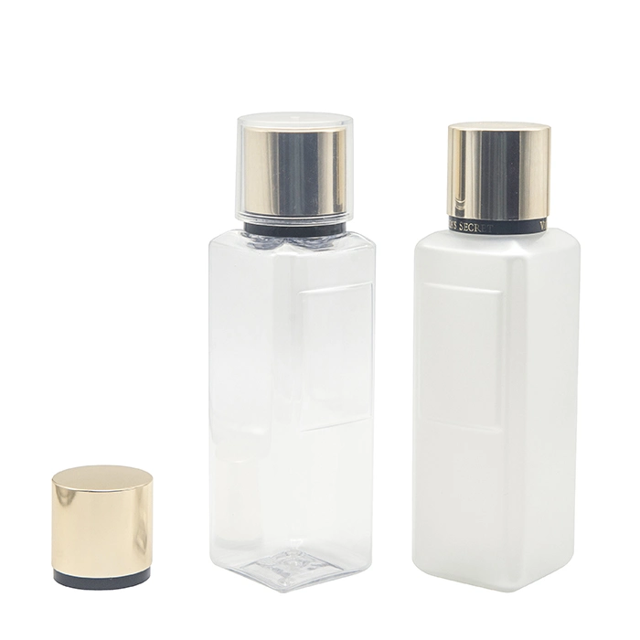 Blue/White, Red/White Glass Bottle Pump Cosmetic Packing Container Bottles with Aluminum Nozzle