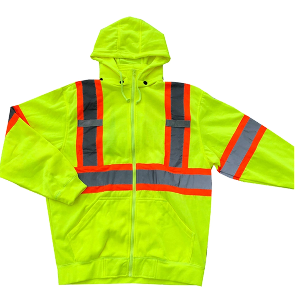 Wholesale/Supplier Plain Jacket Knitted Hoodies Custom Men Sweatshirt Mechanic Workwear Uniform Hi Vis Safety Jackets Workwear