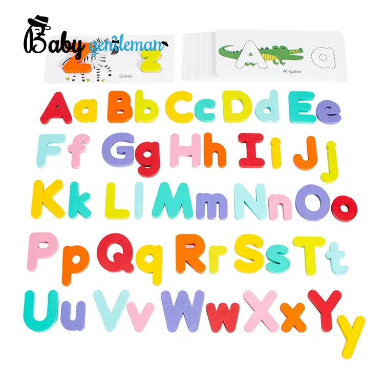 Neues Design Educational Word Recognition Spielzeug Holzalphabetische Puzzle für Kinder Z12163e Jahre