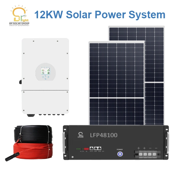 Sistema de energia solar Off-Grid de 5 kw e 10 kW, 15 kW, 20 kw, 40 kw Sistema de energia solar doméstico de 60 kW fora da grelha