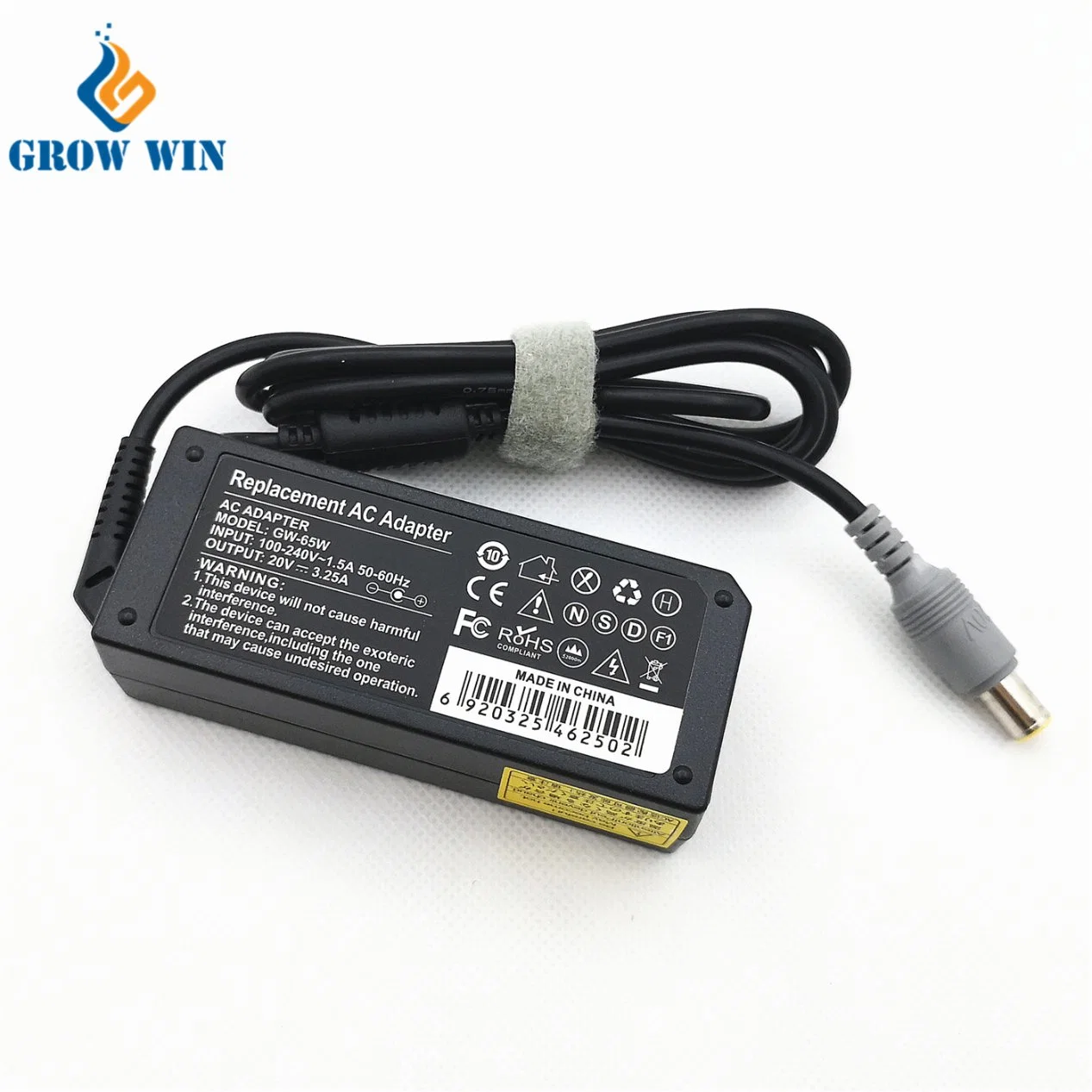 Small MOQ Laptop Power Charger 65W 20V 3.25A for Lenovo IBM Battery Adapter
