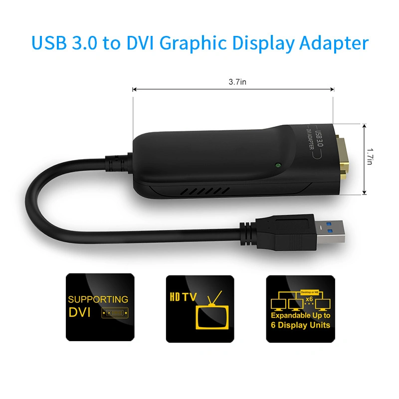 USB 3.0 к DVI графического адаптера дисплея