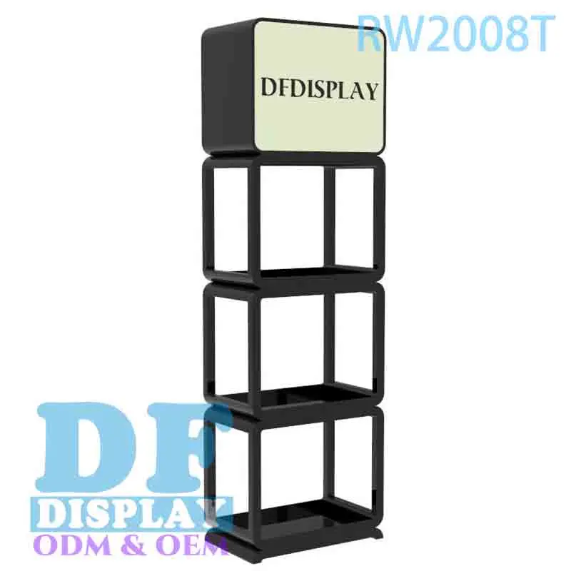 Supermarket Metal Acrylic Beverage Beer Can Wine Soft Drink Display Stand, Beer Beverage Liquor Store Bottle Wine Display Rack Floor Stand