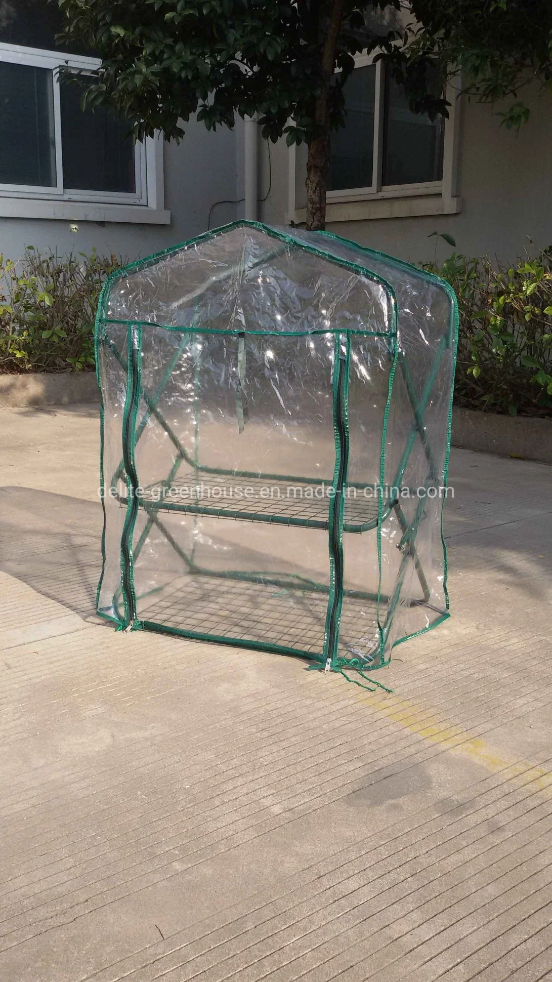 Portable Growing Rack Foldable Grow House Tomato Greenhouse 2 Tiers